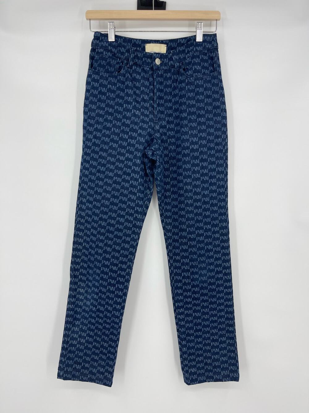 Paloma Wool | Keira Jeans Printed PW Monogram Logo Denim Pants 36 / US 4